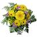 Sorceress. A bright sunny arrangement of yellow gerberas and chrysanthemums.. Novosibirsk