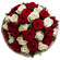 Duet. A symphony of red and white flowers symbolizing love and affection. . Novosibirsk