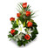 Grace. Very bright and stylish bouquet of orange roses and white lilies will make a perfect gift for anyone.. Novosibirsk