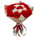 My message. Splendid round bouquet of red and white carnations.. Novosibirsk