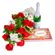 Specially For Her. This wonderful set of an elegant bouquet of roses and chrysanthemums with assorted greens along with a box of chocolates and a bottle of sparkling wine is a perfect way to pass your greetings or &#39;I love you&#39; message.. Novosibirsk