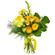 Yellow bouquet of roses and chrysanthemum. Novosibirsk