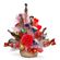 Crystal. Romantic Candy Bouquet decorated with red rose. Novosibirsk