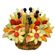 Bouquet of vitamins. Delicious edible fruit arrangement of melon, grapefruits, oranges, 2 sorts of apples, pineapple, grapes and strawberries!. Novosibirsk