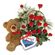 You are My Valentine!. A basket of red roses with greens, plush teddy and delicious  chocolates in a heart-shaped box.

. Novosibirsk