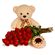 Sweet Celebration!. This excellent gift set of a cake, roses and a teddy bear will surely bring joy to a recipient!. Novosibirsk