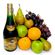 Cognac and fruits. This excellent gift set includes fresh fruit and a bottle of fine cognac.. Novosibirsk